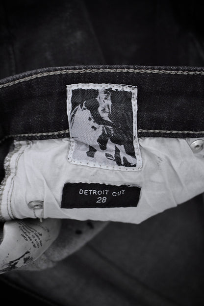 Rick Owens DRKSHDW AW21 "GETHSEMANE" Waxed ‘Detroit Cut’ Skinny Denim