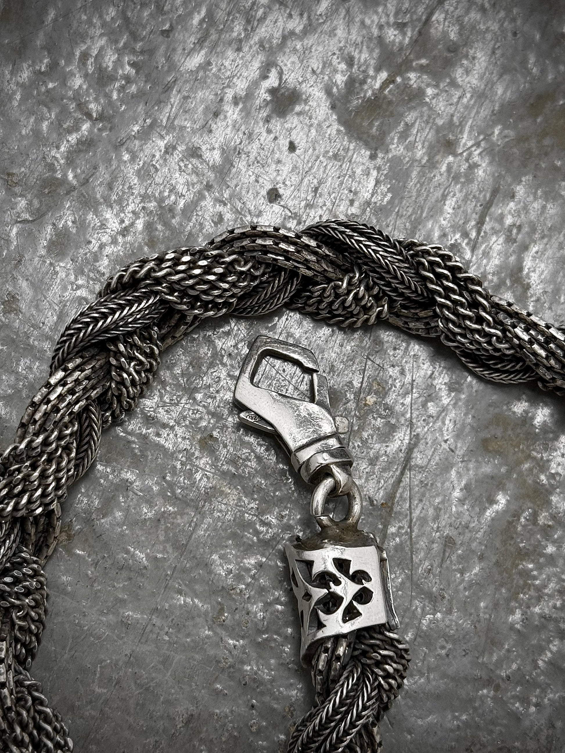 Emanuele Bicocchi .925 Silver Mixed Braided Bracelet detail | DRIEW GARMENTS