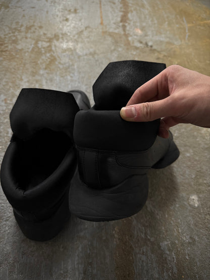 Rick Owens x Adidas SS14 “VICIOUS” 'RO RUNNER' Black Leather Sneakers detail | DRIEW GARMENTS