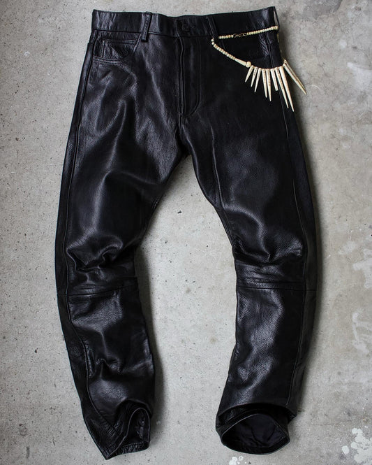 Lad Musician cowhide leather rider pants
