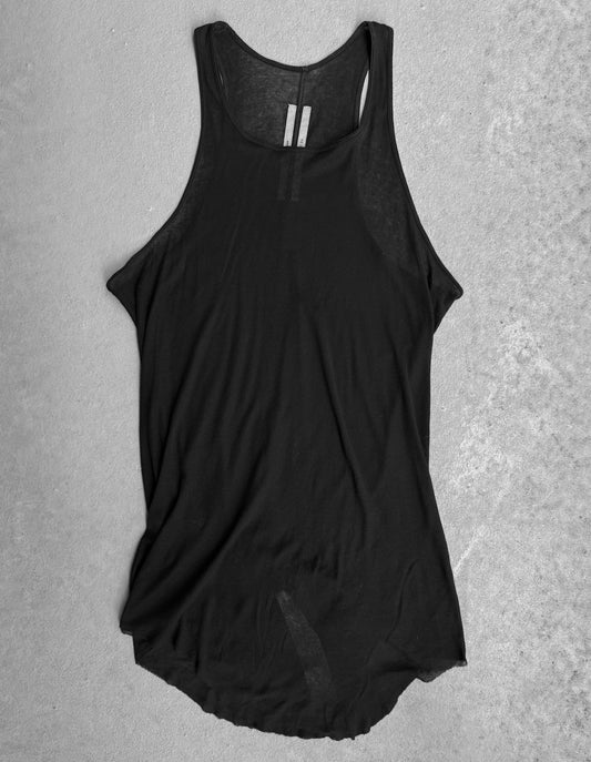 Rick Owens SS24 “LIDO” Black Sheer D-Flap Tank Top
