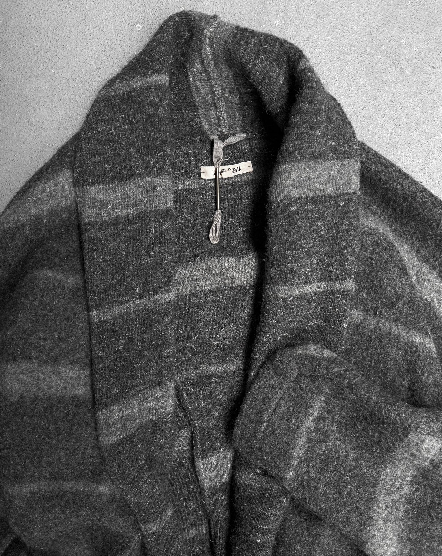 DAMIR DOMA AW10 Stripe Wool Robe Infinity Heavy Coat