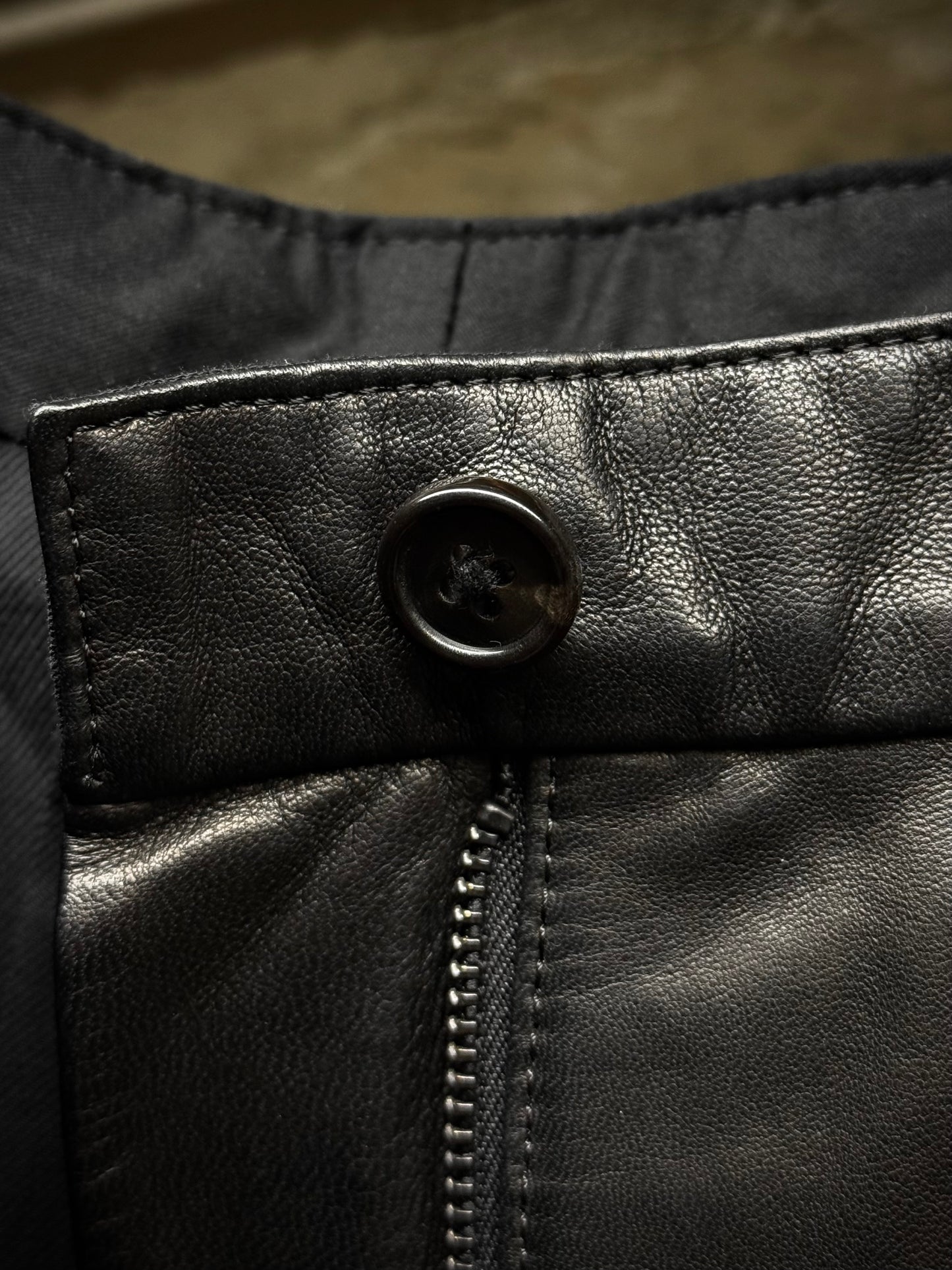 Ann Demeulemeester AW08 Lambskin Leather Bootcut Flare Pants