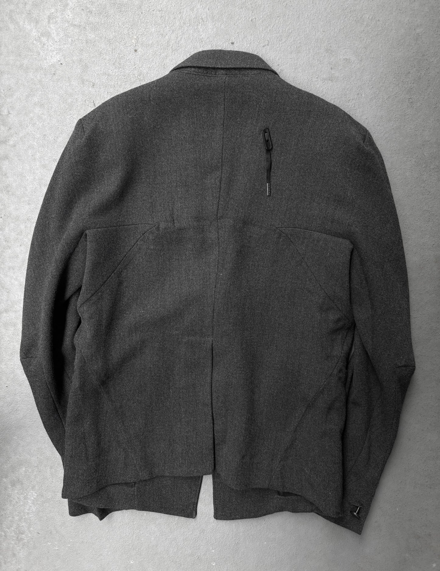 Boris Bidjan Saberi AW13-14 'SUIT2-F1115' Dark Grey Tape Seam Shawl Collar Blazer