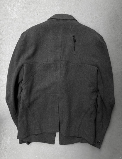 Boris Bidjan Saberi AW13-14 'SUIT2-F1115' Dark Grey Tape Seam Shawl Collar Blazer