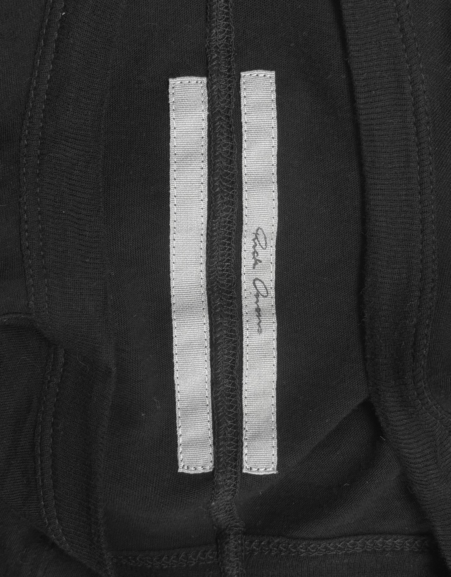 Rick Owens AW25 “CONCORDIANS” Black Sheer Raw Hem Long-sleeves