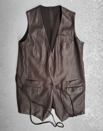 Isaac Sellam: “Experience” Lambskin Leather Hybrid Wool Vest
