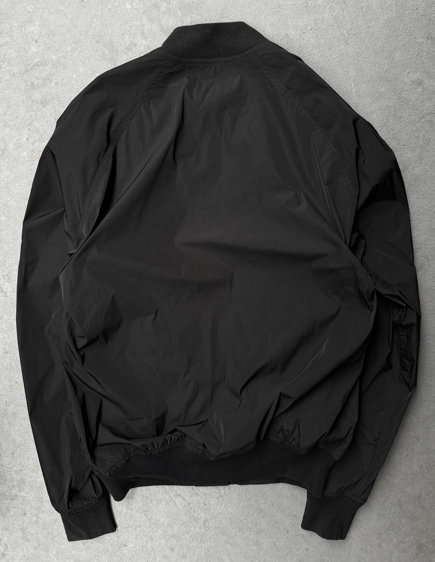 Rick Owens SS17 "WALRUS" Black Nylon MA-1 Flight Bomber Jacket