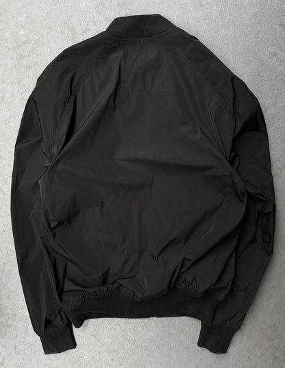 Rick Owens SS17 "WALRUS" Black Nylon MA-1 Flight Bomber Jacket
