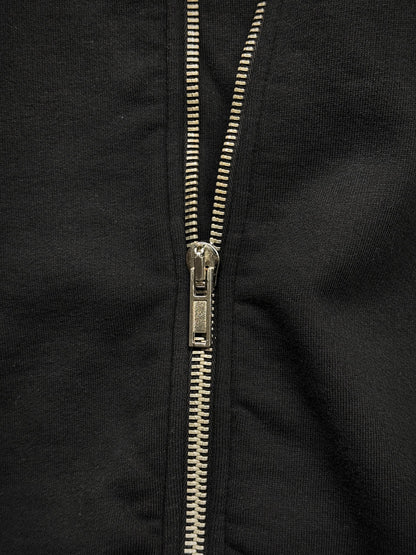 Rick Owens DRKSHDW AW14 "MOODY" Mollino Zip Up Cotton Fleece Sweater detail | DRIEW GARMENTS