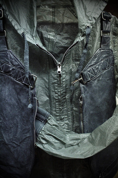 Carol Christian Poell 'VM/2423 ROOMS-PTC/29' Object-dyed Kangaroo Leather Parachute Vest Bag