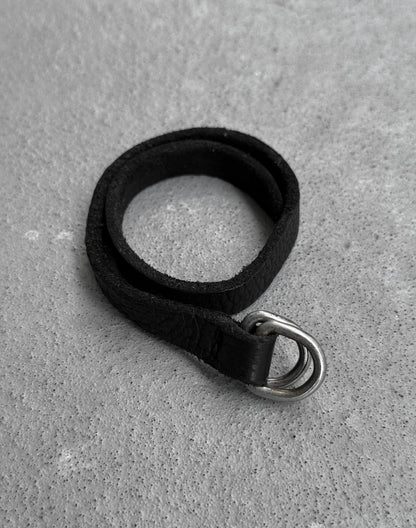 GUIDI 'BLT00B' Full-grain Bison Leather Bracelet