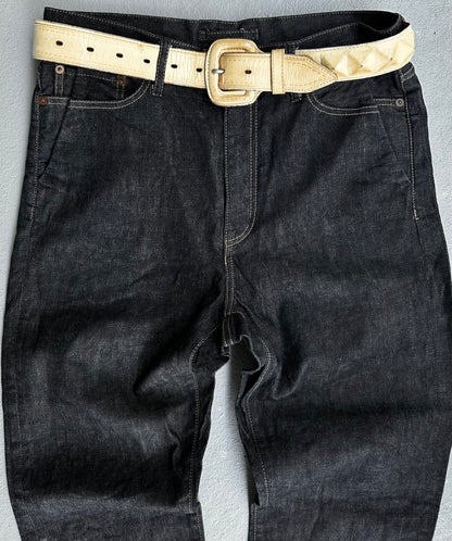 MiharaYasuhiro Early 00s Double Pockets Cropped Indigo Denim