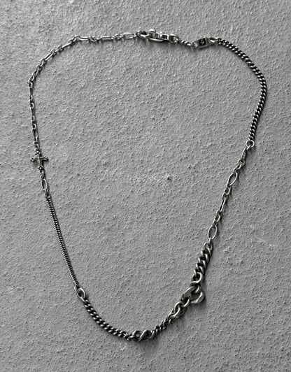 WERKSTATT:MÜNCHEN 'M3851' Faith Love Hope Chocker Silver Necklace
