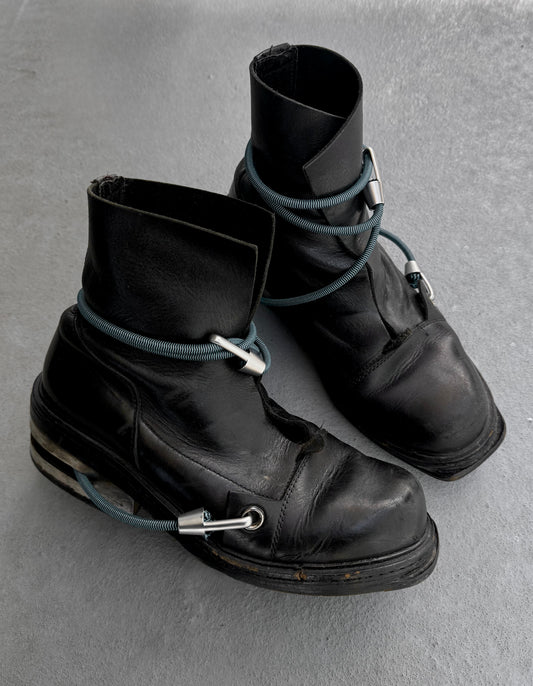 Dirk Bikkembergs AW96 Bungee Metal Heel Leather Boots