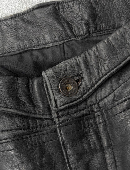 Yasuyuki Ishii Early 00s Padded Biker Sheepskin Leather Pants