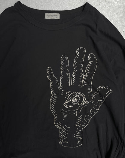 Yohji Yamamoto POUR HOMME SS20 Navy Eye Hand Graphic Long-sleeves