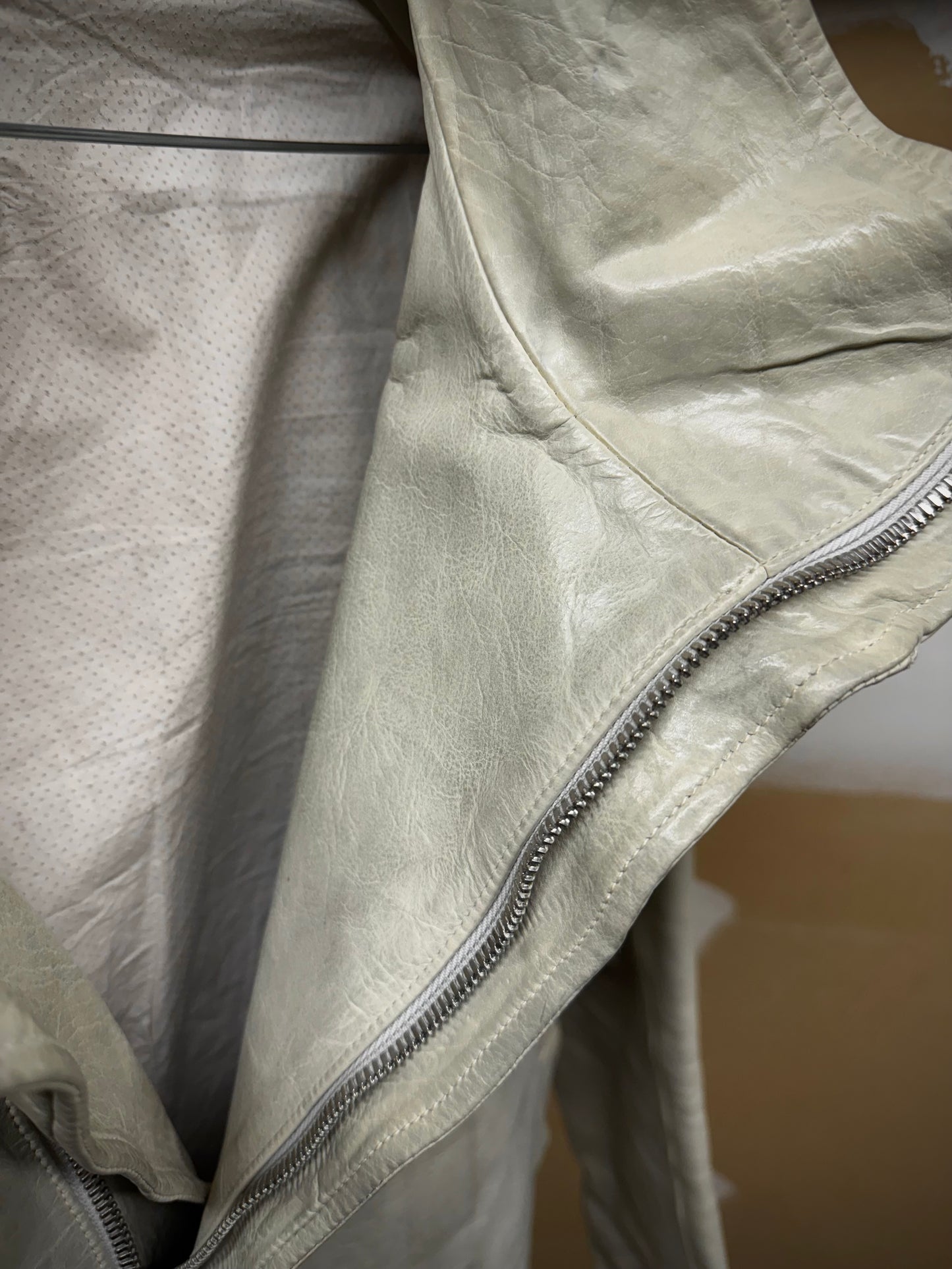 Carol Christian Poell 'LM/2599 BIAS-PTC/33' High Neck Bison Leather Jacket detail | DRIEW GARMENTS