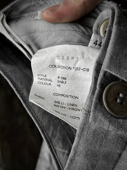 DEEPTI Collection °017-018 ‘P-088 SABEL-45’ Button Pleat Classic Trousers