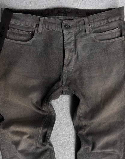 Rick Owens DRKSHDW SS13 “ISLAND” DRK DUST Moleskin ‘Torrence Cropped’ Denim