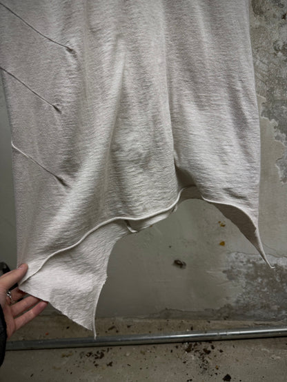 IfSixWasNine 'No. BONE-2/TK/M' Asymmetrical Raw Hem Cut Tank Top detail | DRIEW GARMENTS