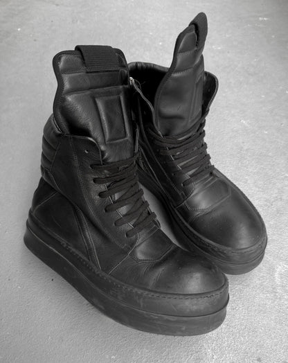 Rick Owens AW23 "LUXOR" Mega Bumper Geobasket Leather Sneakers
