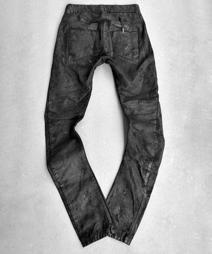 Boris Bidjan Saberi AW14-15 P13R-F162 PL ‘Black’ Object-Dyed J-cut Vinyl Coating Denim