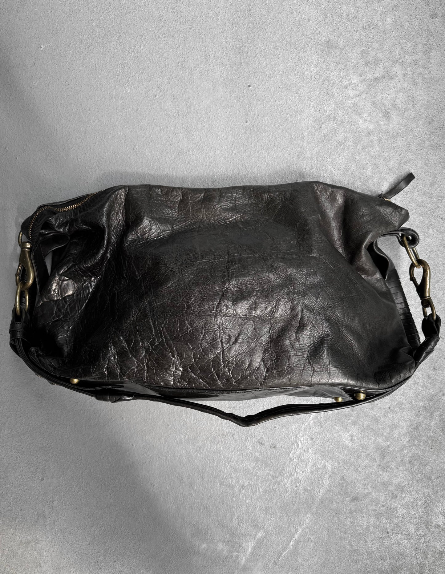 cornelian taurus by daisuke iwanaga ‘Combo Handle’ Horse Leather Boston Bag