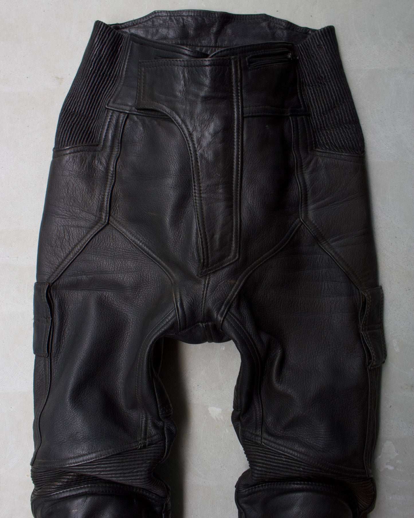 Kadoya K’s Leather Early 00s Cowhide Padded Motorcycle Pants
