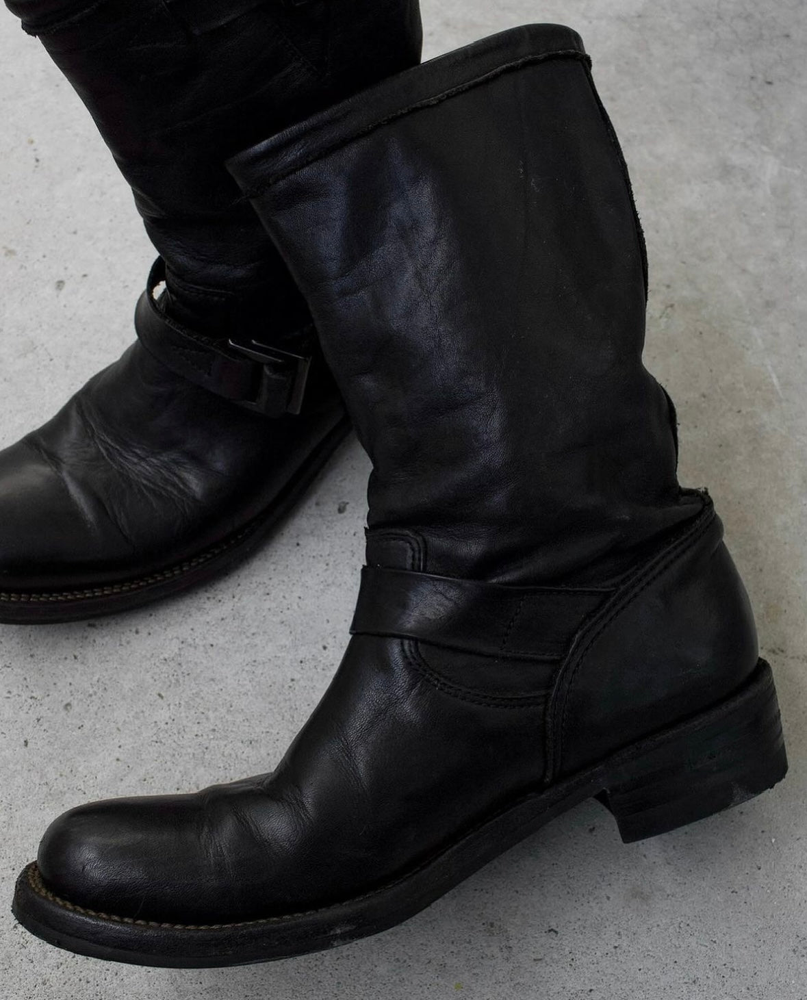 Isamu Katayama “Backlash” SS18 Garment-Dyed Leather Engineer Boots ...