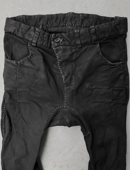 Boris Bidjan Saberi AW17 ‘P13-HS-TF F1504K’ Obsidian Black Hand Stitch Waxed Denim