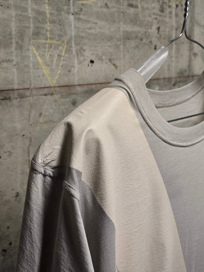 11 by Boris Bidjan Saberi AW21 'TS5' Light Grey League Stripe T-shirt