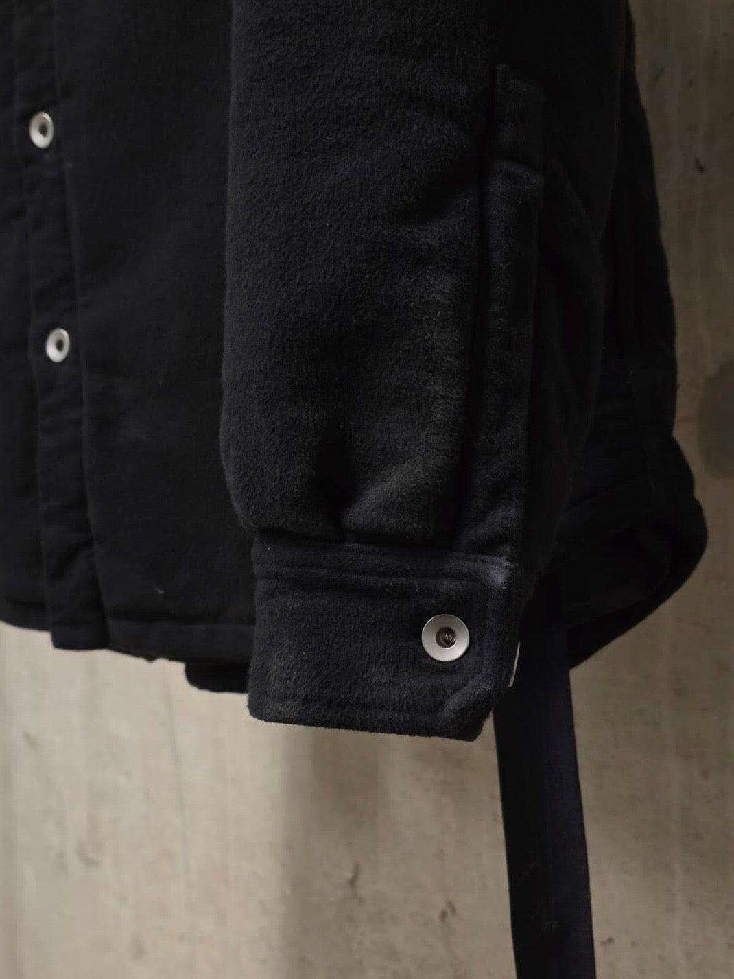 Rick Owens DRKSHDW AW24 "PORTERVILLE" Black Cotton Moleskin 'Outershirt'