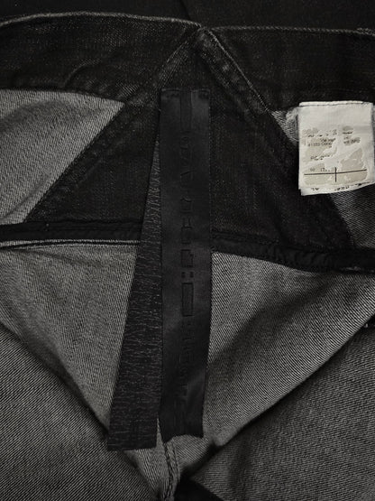 Gareth Pugh AW10-11 Back Skirt Layered Waxed Skinny Denim