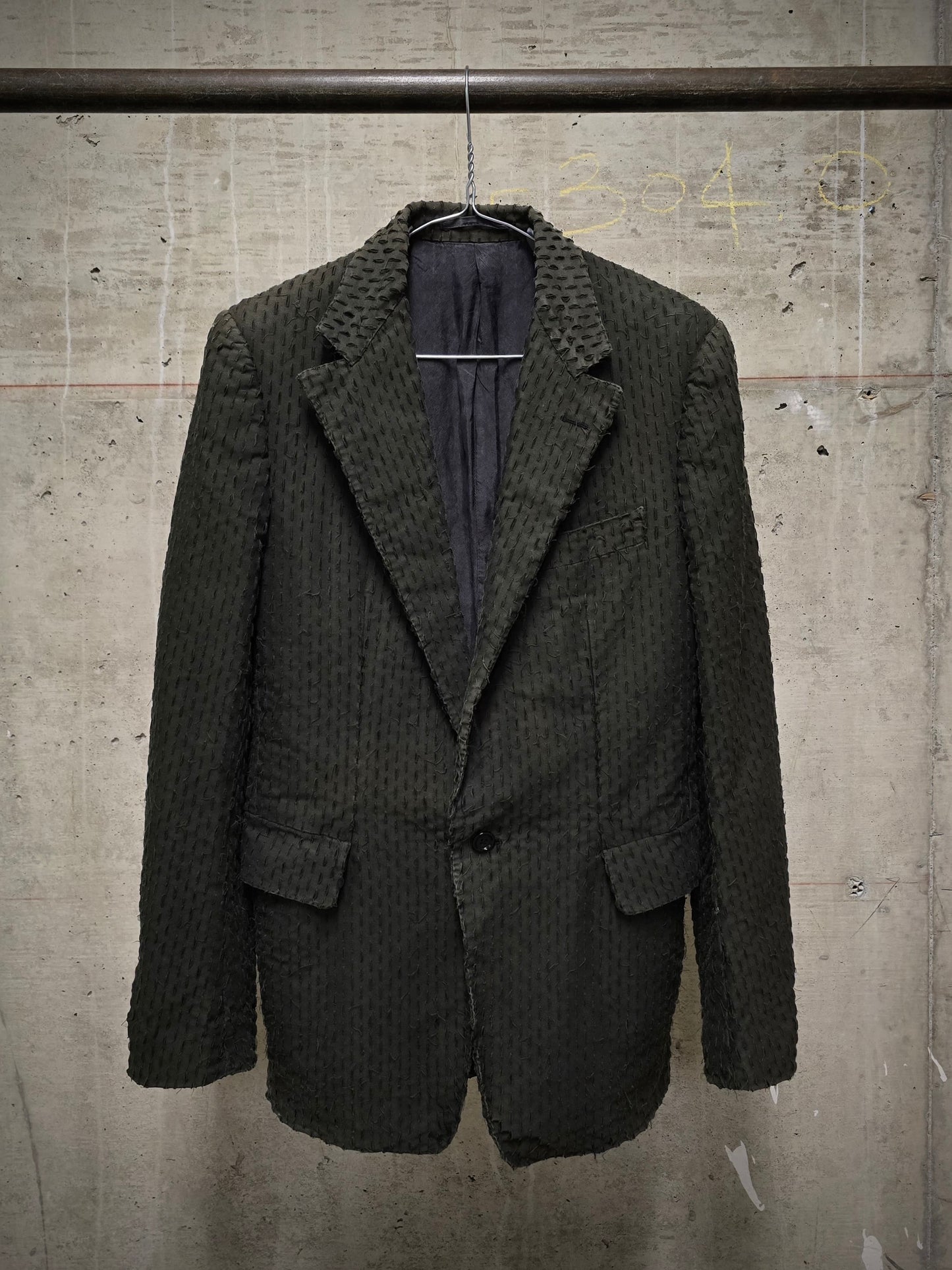 Carol Christian Poell SS02 "Traditional Escape" 'GM1590CUT' Dark Green Cut Out Blazer
