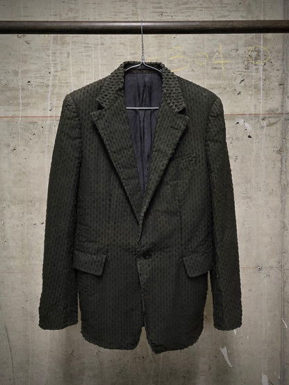 Carol Christian Poell SS02 "Traditional Escape" 'GM1590CUT' Dark Green Cut Out Blazer