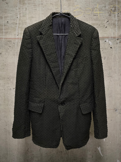 Carol Christian Poell SS02 "Traditional Escape" 'GM1590CUT' Dark Green Laser Cut Out Blazer