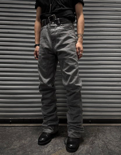 Rick Owens DRKSHDW SS23 “EDFU” 16oz Japanese Raw Selvedge Flare ‘Jim Cut’ Denim