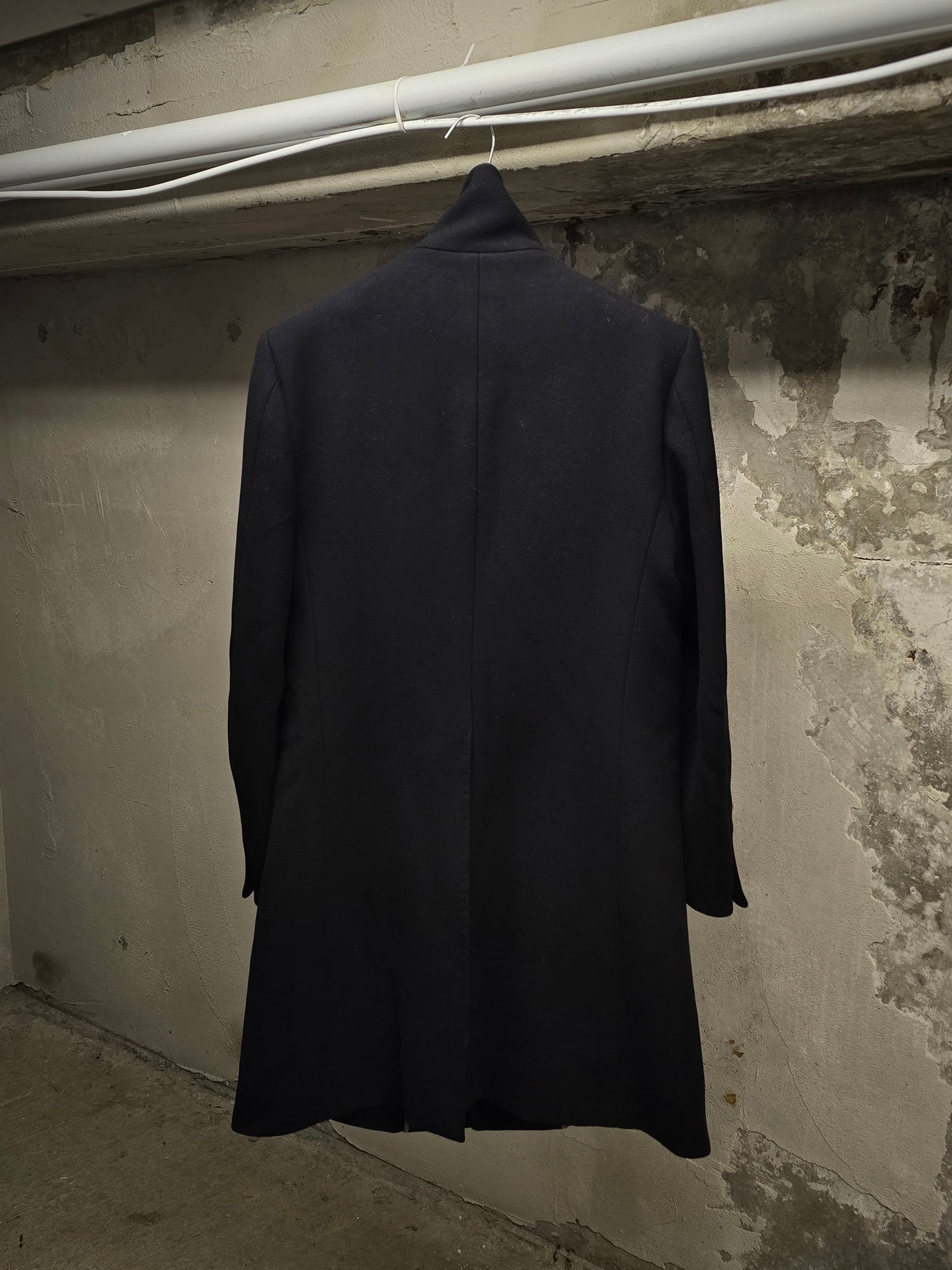 Carol Christian Poell AW01-02 "Public Freedom" High Neck Wool Coat detail | DRIEW GARMENTS