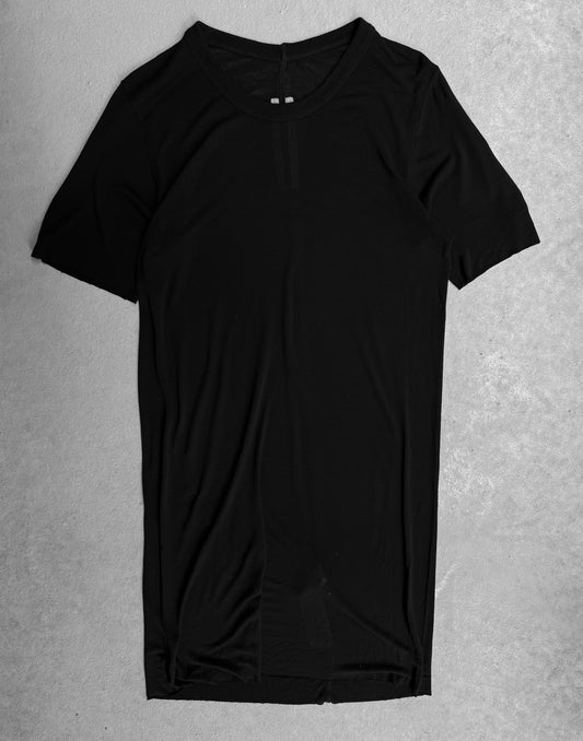 Rick Owens SS20 “TECUATL” Black Sheer Silk-blend T-shirt