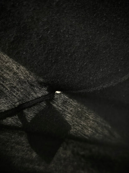 Rick Owens AW16 "MASTODON" Black Sheer Longline Level T-shirt detail | DRIEW GARMENTS