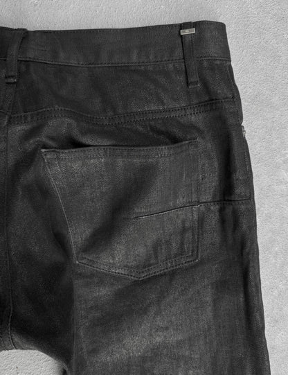 DIOR HOMME Early 00s Polyurethane Wax Coated Denim