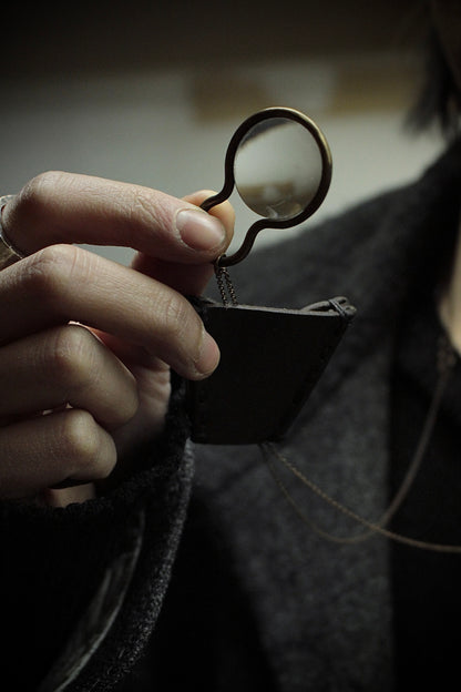 DEVOA x ï o l o m 'DH-KPTB' Brass Chain GUIDI Calf Leather Glass Loupe