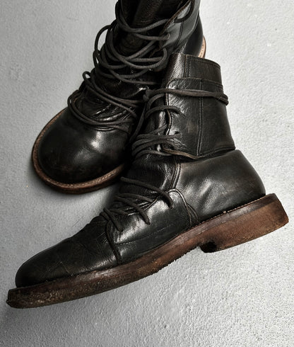 MiharaYasuhiro Early 00s Multi-laced Crepe Sole Boots