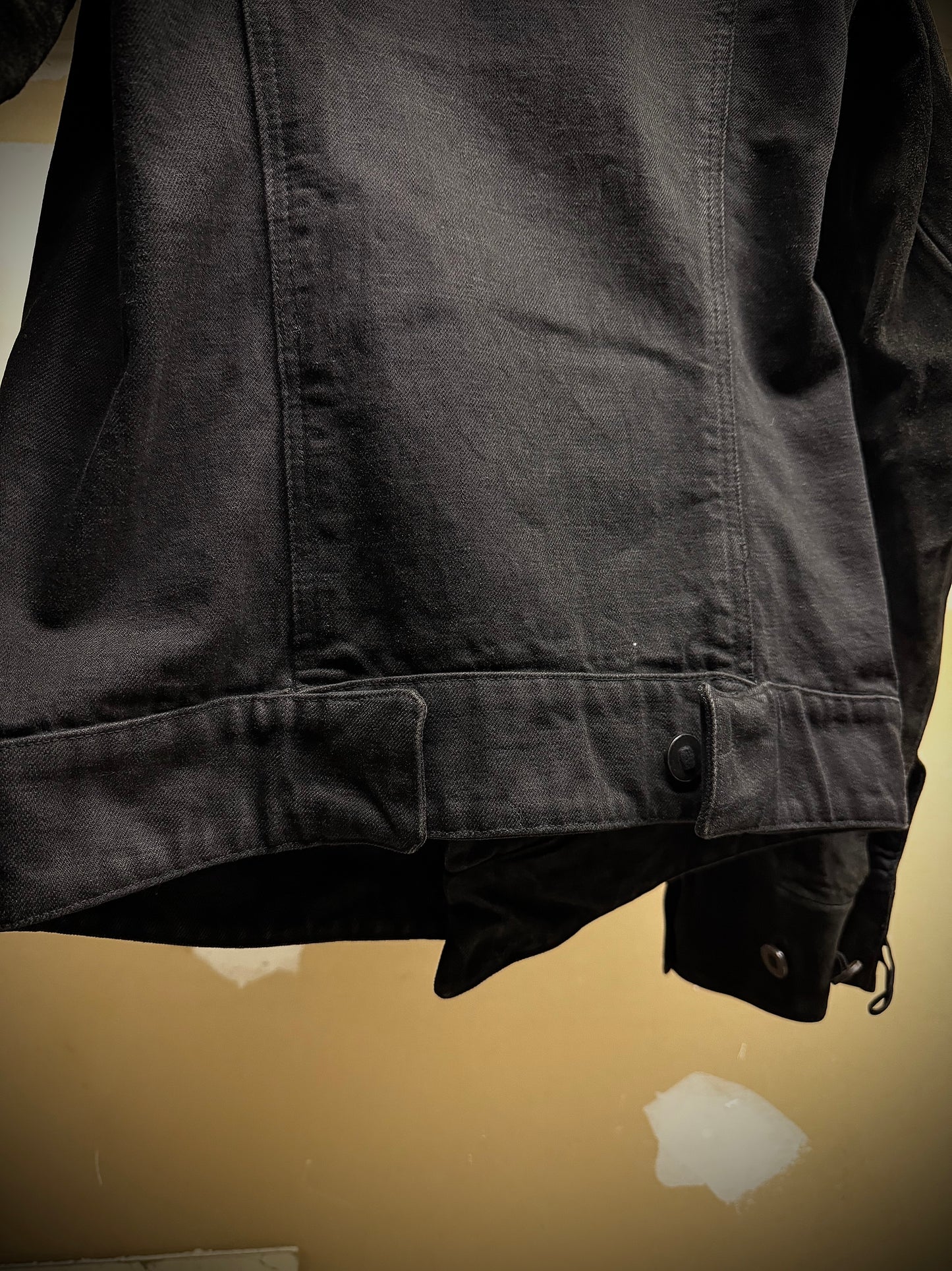 Boris Bidjan Saberi SS14 'TEJANA 1' Horse Culatta Leather Sleeve Hybrid Denim Jacket