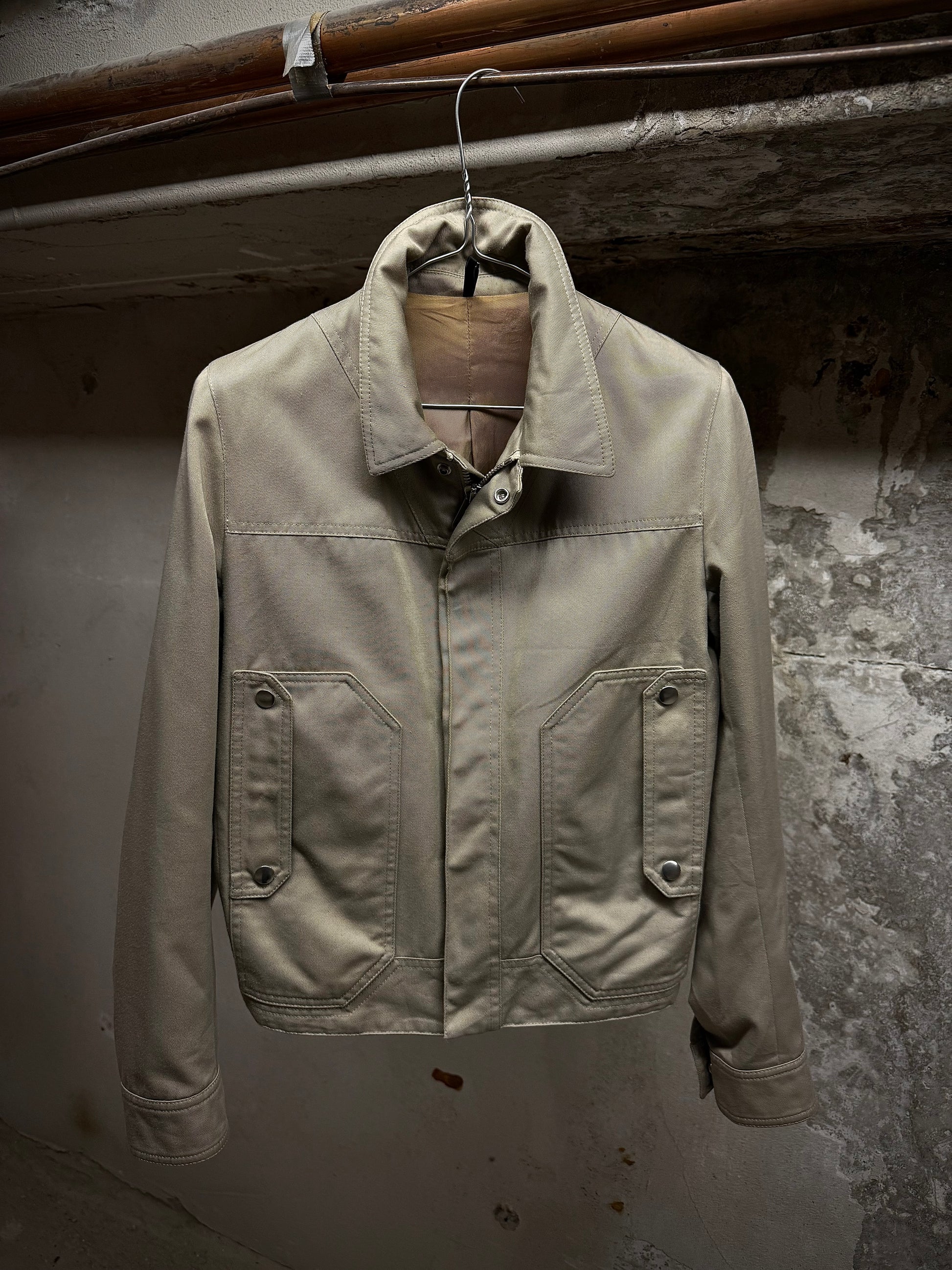 DIOR HOMME by Kris Van Assche SS08 Beige Cropped Utility Jacket | Archive Fashion Toronto