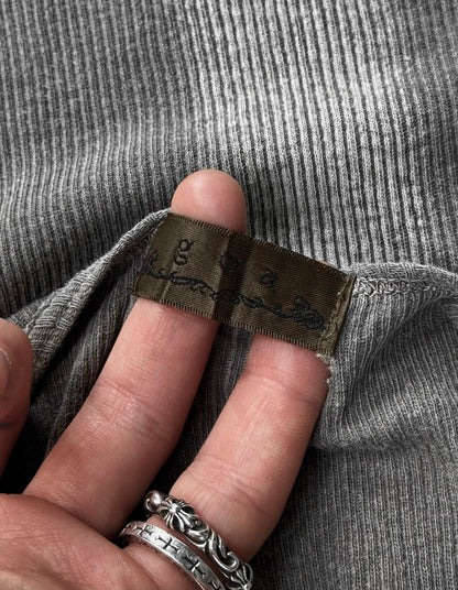 G.O.A Early 00s Frayed Edge Cross Back Tank Top