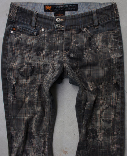 Vintage Y2K Parasuco ‘Ergonomic Jeans’ Plaid Bootcut Denim