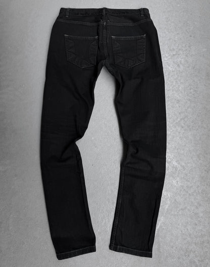 Rick Owens DRKSHDW AW10 “GLEAM” Distressed Black ‘Detroit Cut’ Skinny Denim