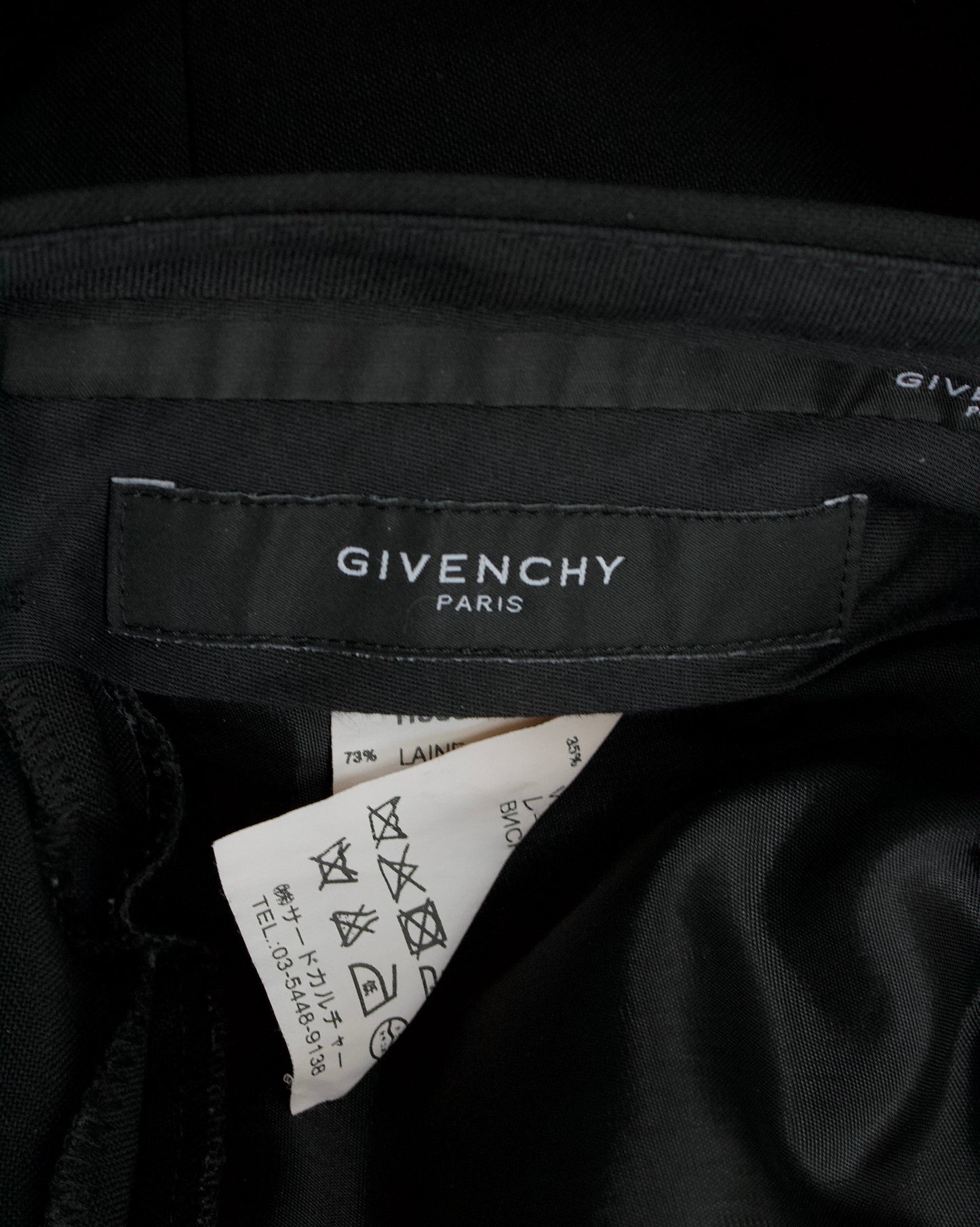 GIVENCHY AW14 Mohair-blend Wool Dress Trousers